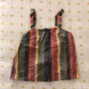 MADEWELL STRIPED BUTTON TANK